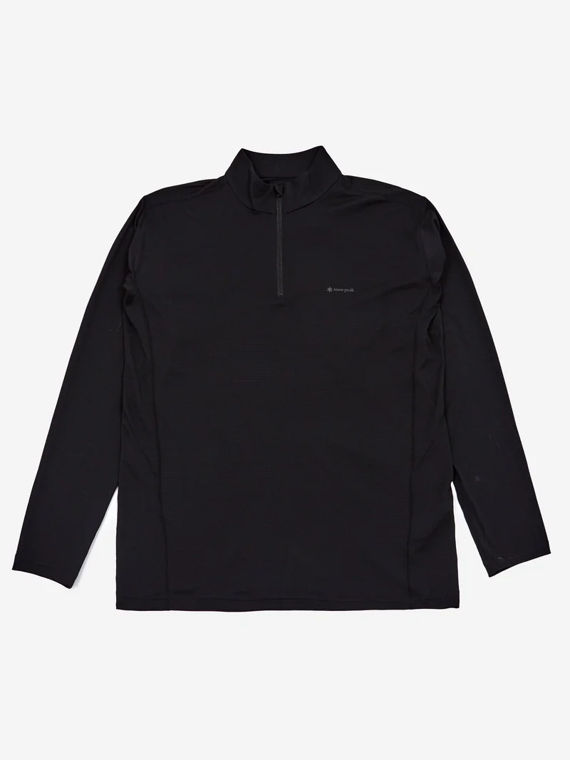 Image of Snow Peak Pe Power Dry Half Zip Pullover - Black