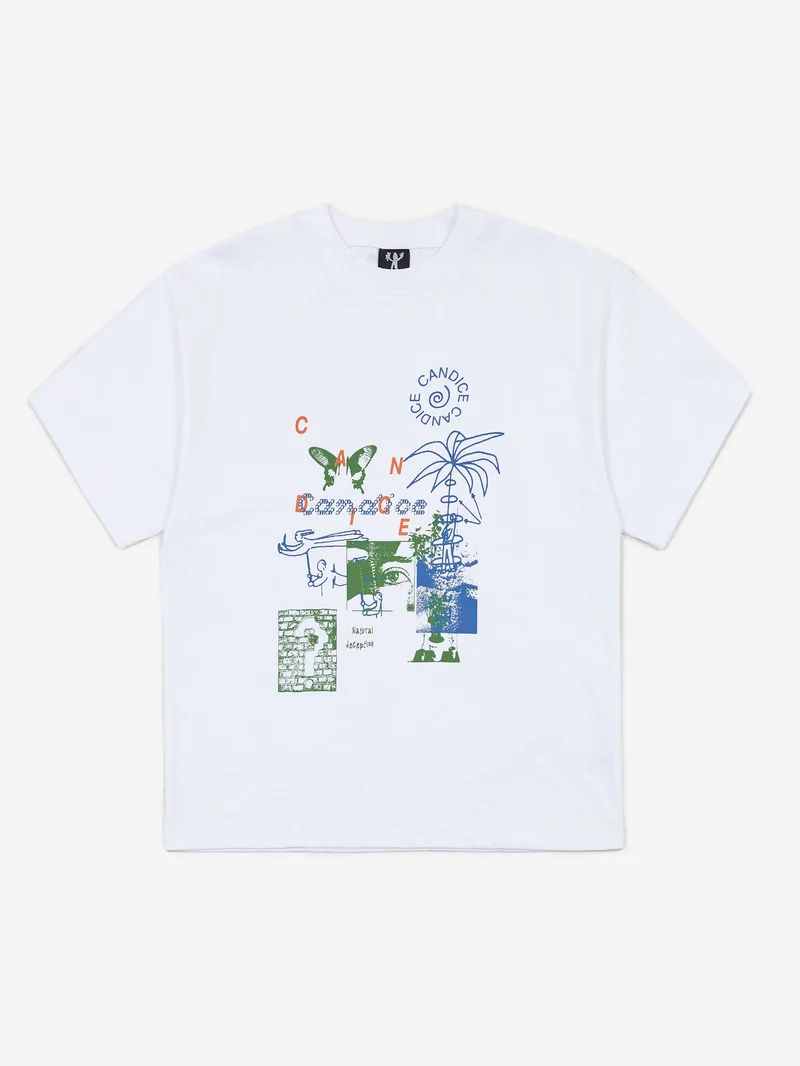 Image of Candice Deception Heavyweight T-Shirt - White