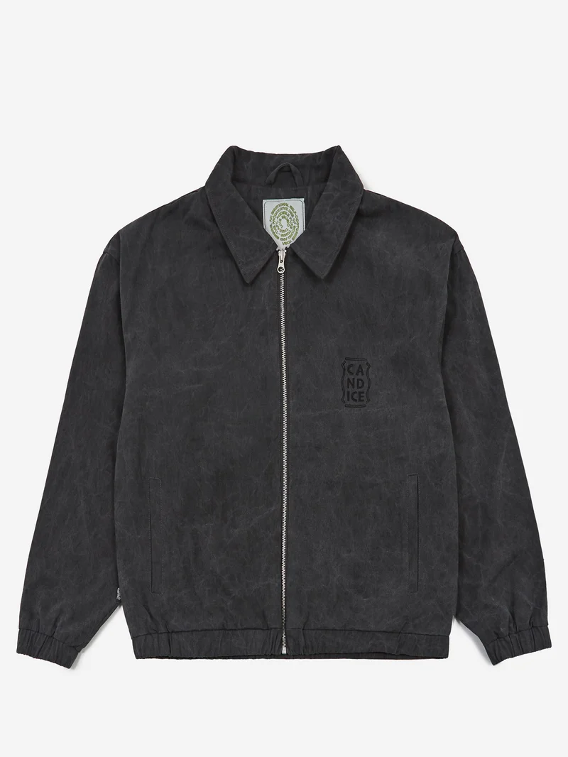 Image of Candice Distant Washed Harrington Jacket - Black