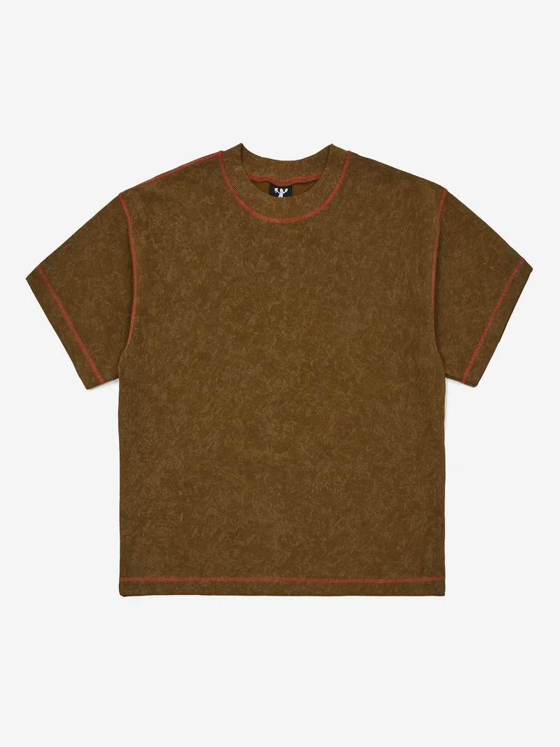 Image of Candice Chameleon Waffle T-Shirt - Olive