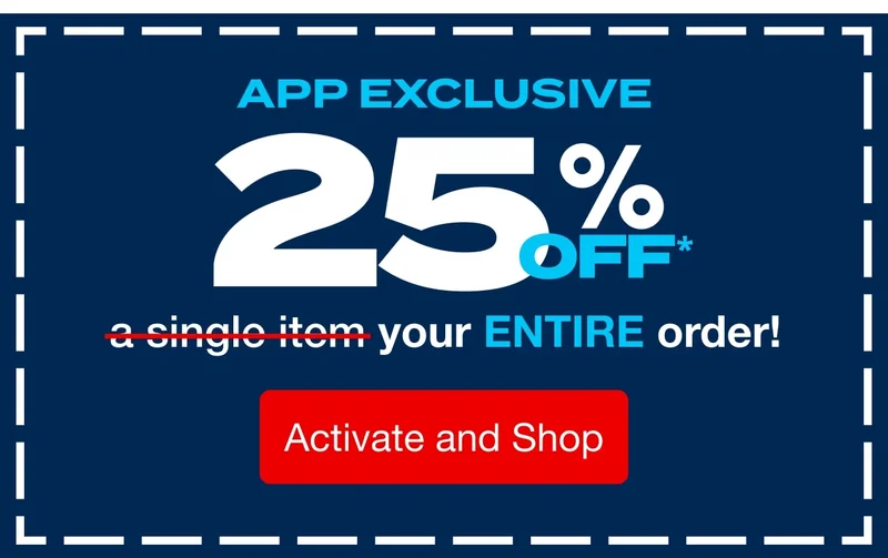 App Exclusive Save 25%