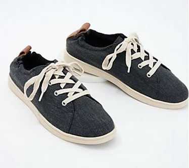 Revitalign Orthotic Casual Lace-Up Sneakers- Ophelia  Size 7-1/2 Wide  Black