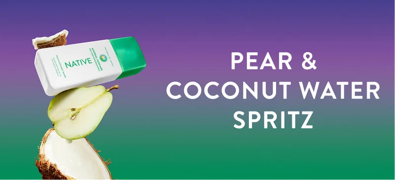 Pear and coconut water spritz