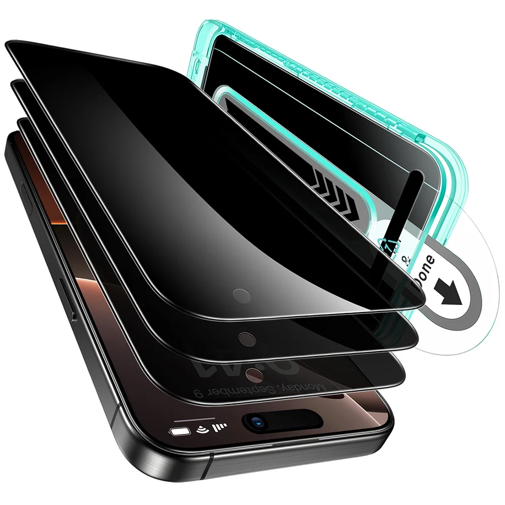 Image of iPhone 16 Pro Max Tempered-Glass Privacy Screen Protector