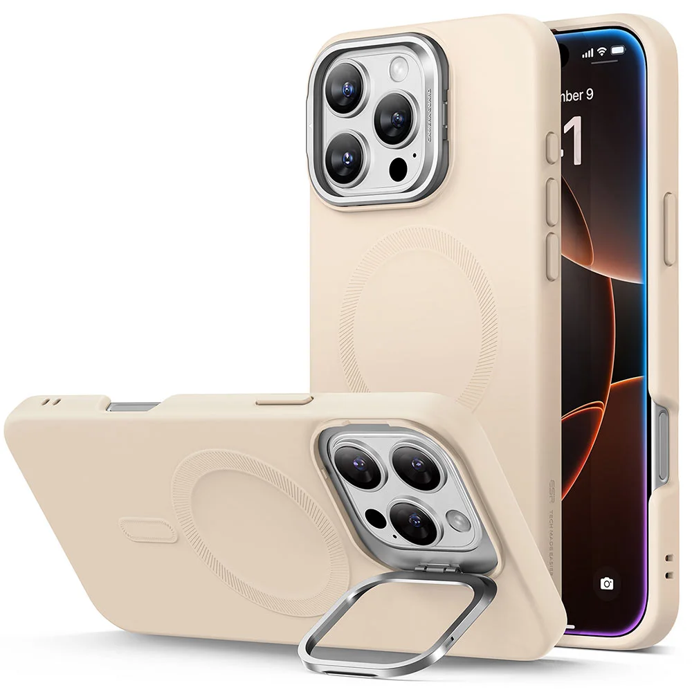 Image of iPhone 16 Pro Max Cloud Soft Case with Stash Stand (HaloLock)