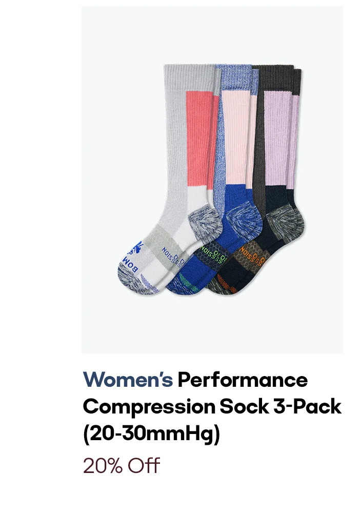 Women's Performance Compression Sock 3-Pack (20-30mmHg)