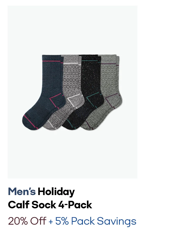Men's Holiday Calf Sock 4-Pack