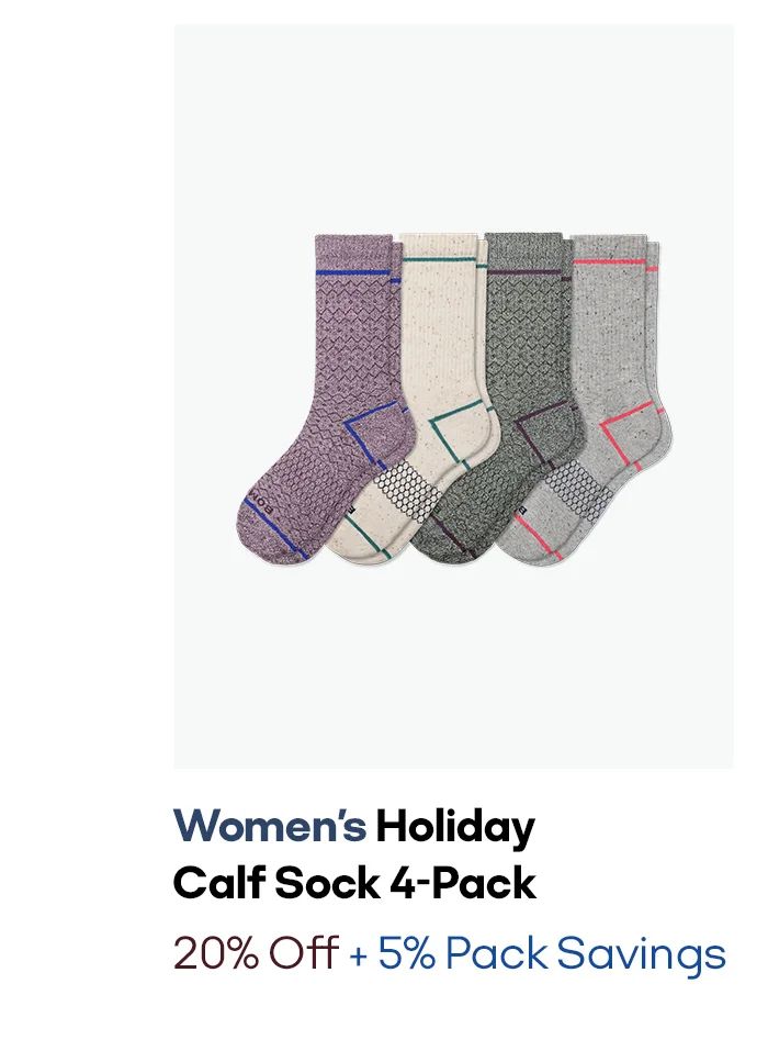Women's Holiday Calf Sock 4-Pack