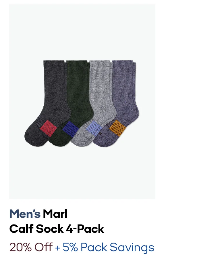 Men's Marl Calf Sock 4-Pack