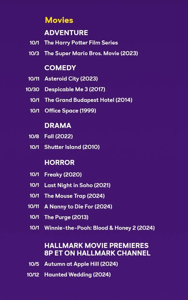 See what's new in October