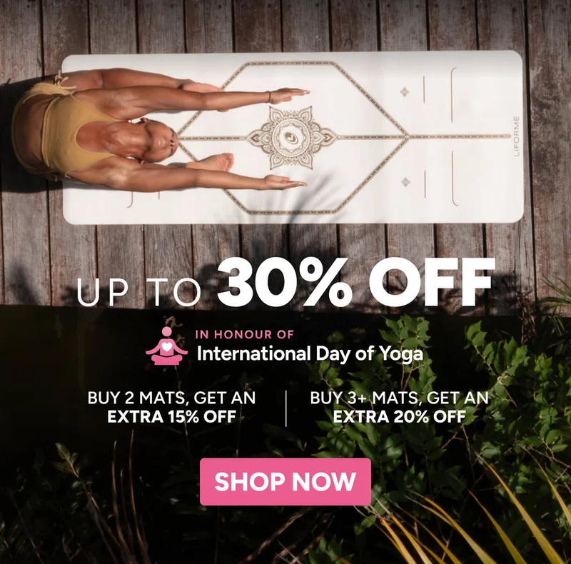 Up to 30% off - In honour of International Day of Yoga