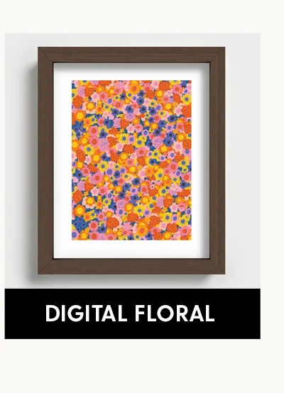 Shop Digital Floral Recessed Framed Prints