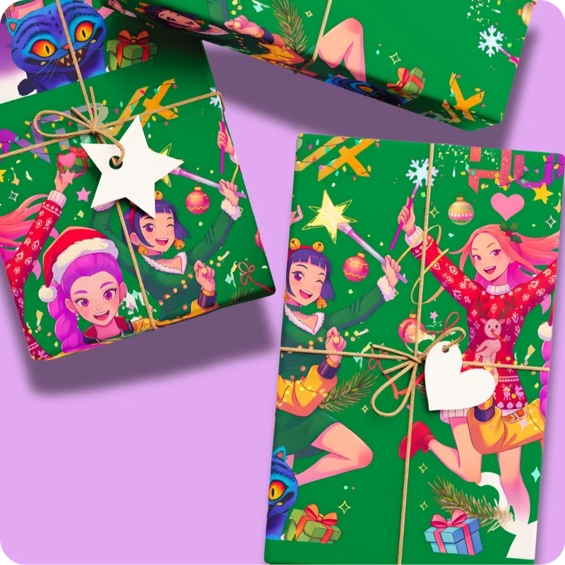 Kpop demon hunters wrapping paper