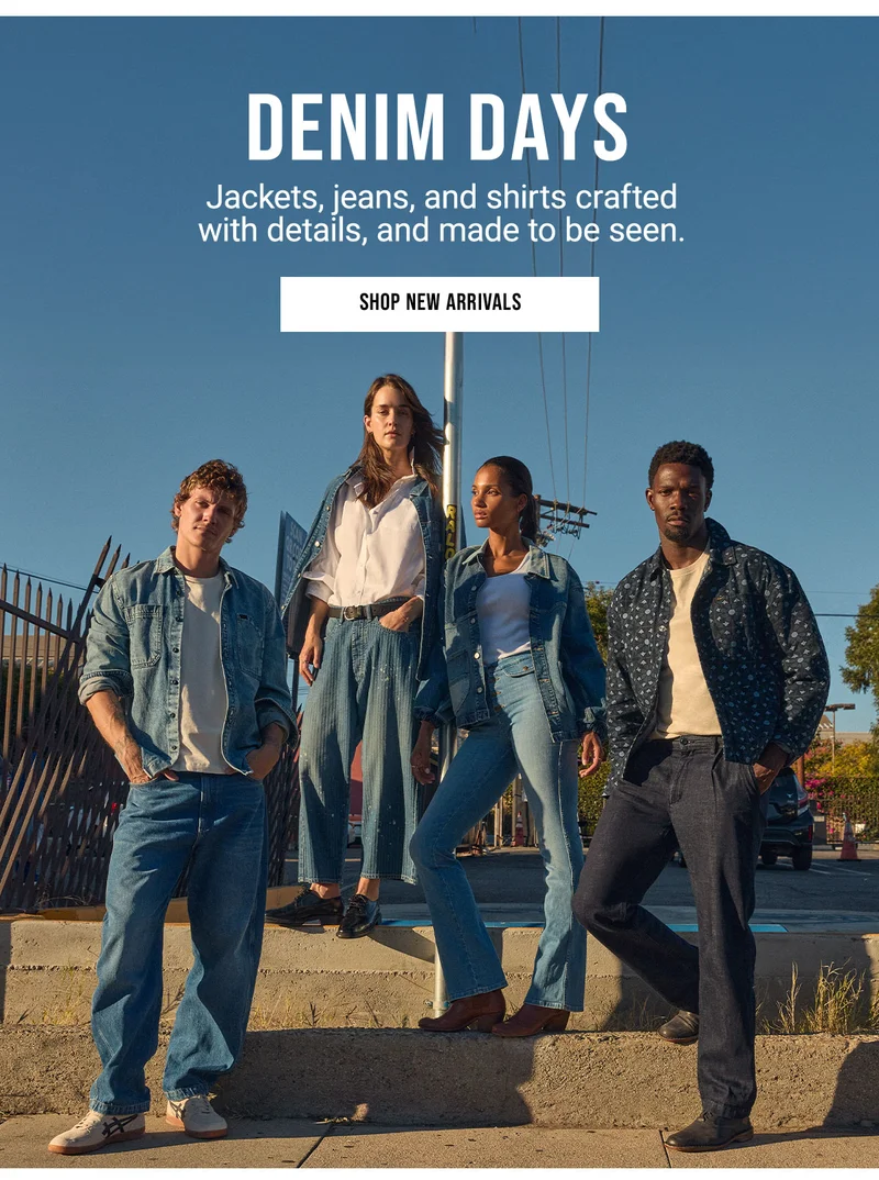Denim Days Jackets, jeans, and shirts crafted  with details, and made to be seen. Shop New Arrivals
