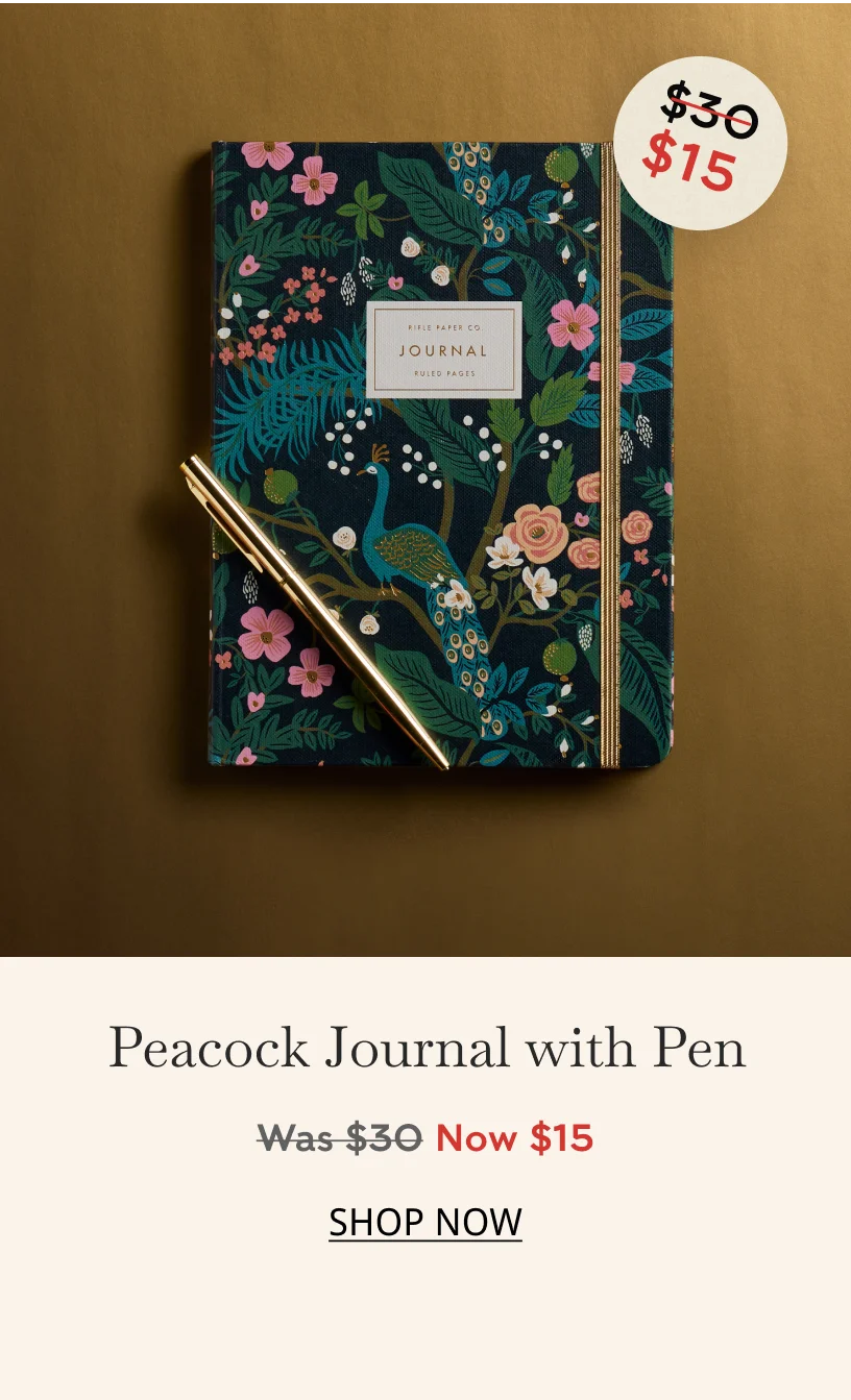 Peacock Journal with Pen