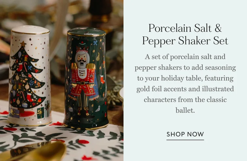 Porcelain Salt & Pepper Shaker Set