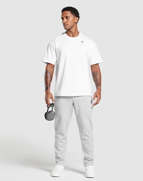 INTERLOCK TECH JOGGERS - LIGHT GREY CORE MARL.