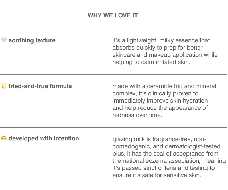 why we love it: soothing texture, tried-and-true formula, developed with intention