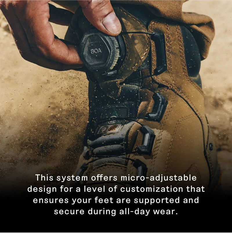 This system offers micro-adjustable design for a level of customization that ensures your feet are supported and secure during all-day wear.