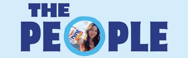 "The people" with images of people drinking Hint Water inside the "O"