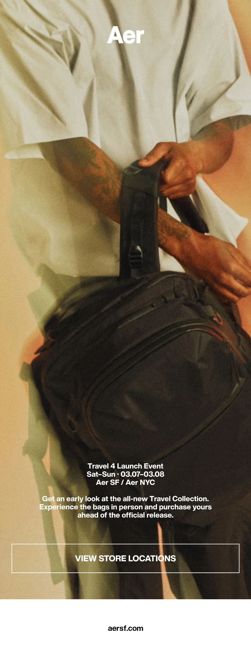 Image of model with the all-new Travel Pack 4 X-Pac 28L