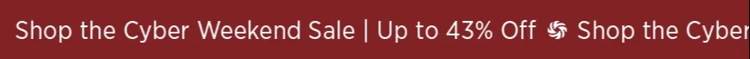Shop the Cyber Weekend Sale | Up to 43% off