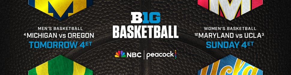 Michigan vs. Oregon 1/17 at 4p ET on NBC/Peacock, Maryland vs. UCLA 1/18 at 4p ET on NBC/Peacock