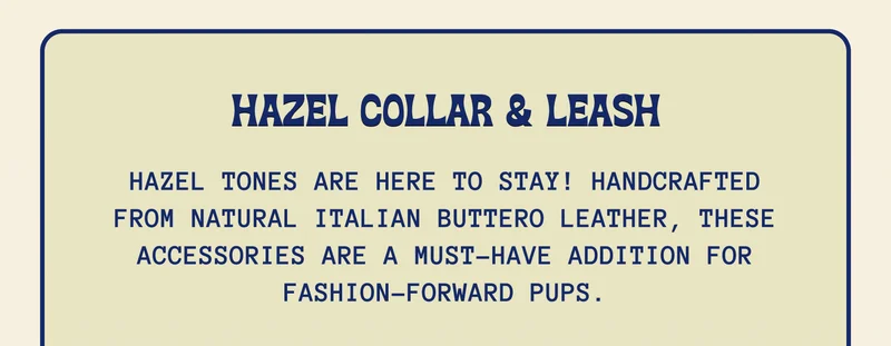 Hazel Collar & Leash