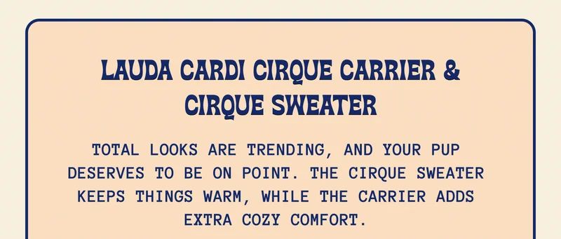 Lauda Cardi Cirque Carrier & Cirque Sweater