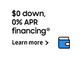 $0 down, 0% APR financing⊕ - Learn more >