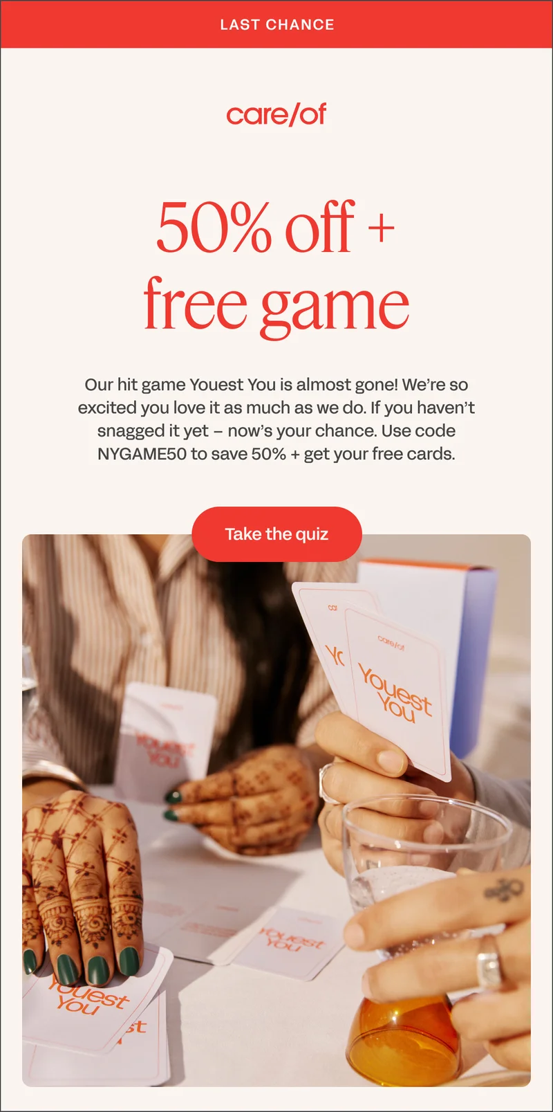 50% off plus free gift with purcahse
