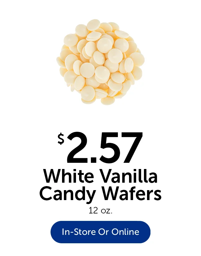 $2.57 White Vanilla Candy Wafers - 12 oz.