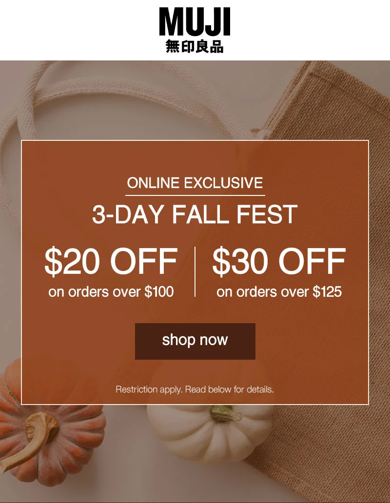 Shop $20 or $30 Off sitewide for a limited time!