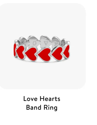 Love Hearts Band Ring