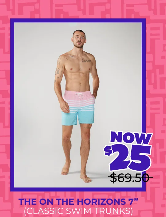 Classic Swim Trunk: The On The Horizons 7" NOW $25