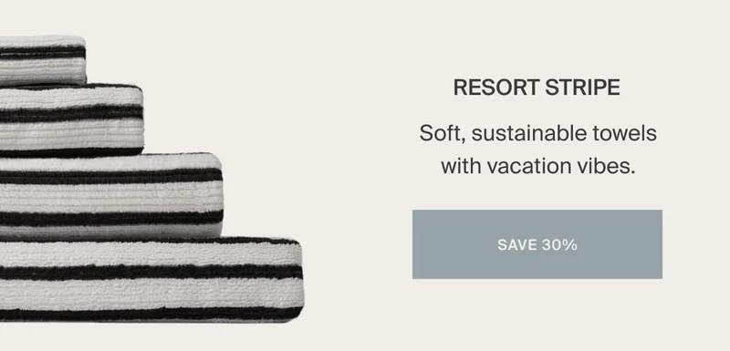 Save 30% Resort Stripe Towels