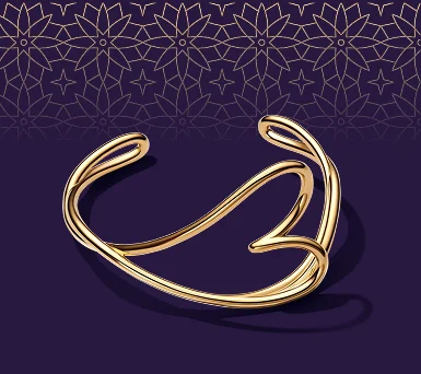 Organically shaped heart bangle