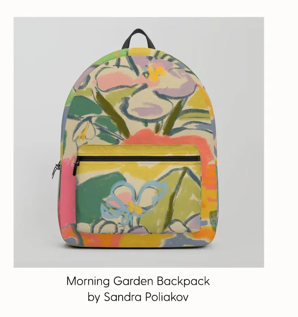 Morning Garden Backpack by Sandra Poliakov