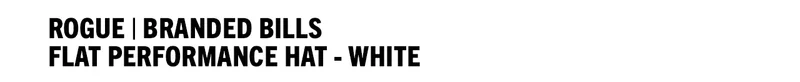 Rogue | Branded Bills Flat Performance Hat - White