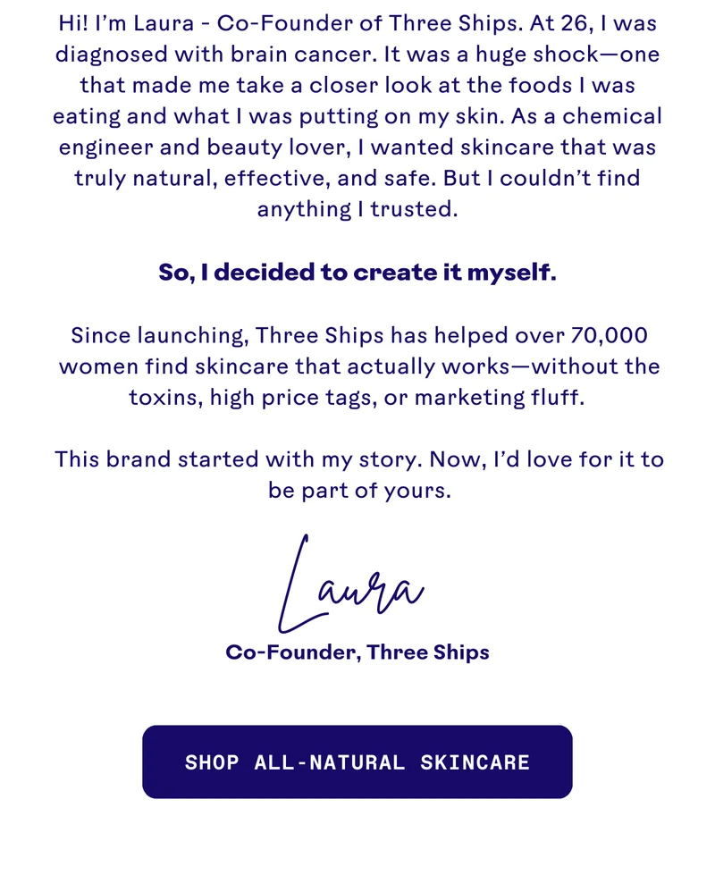 Shop all-natural skincare
