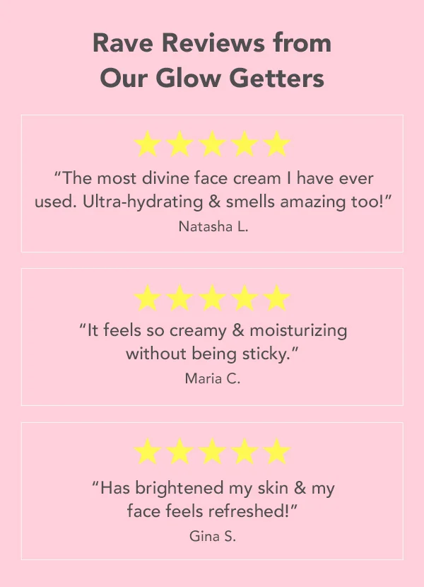 5-star review from our glow getters - 20% off this best seller won't last forever-shop now!