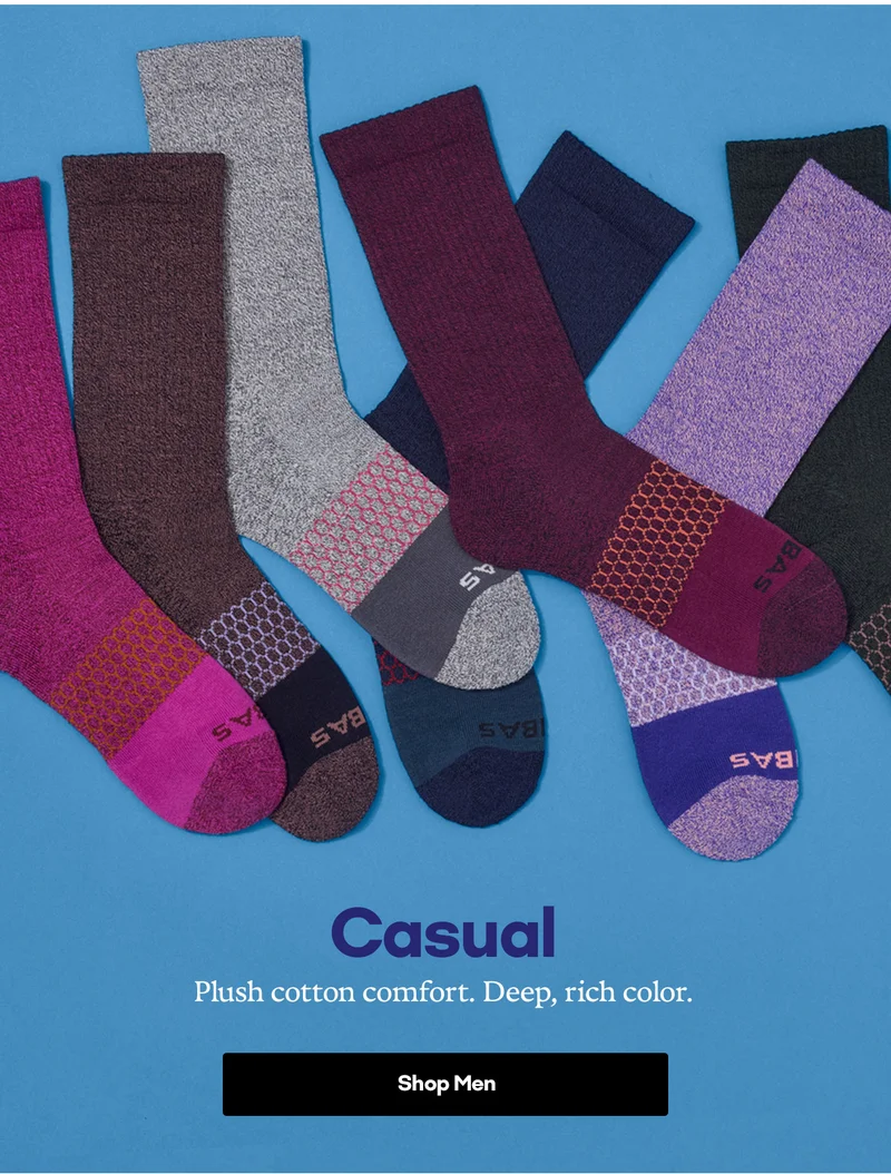 Casual. Plush cotton comfort. Deep, rich color. Shop Men