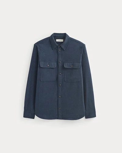 Image | The Heavyweight Overshirt | Heather Rich Navy