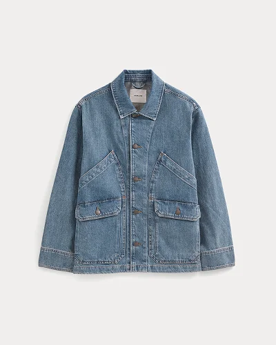 Image | Relaxed Denim Barn Jacket | Robbins Indigo