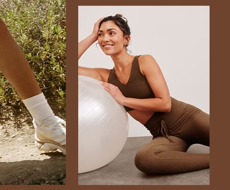 Spacedye Go Pocket Midi Legging in Bold Mocha Heather