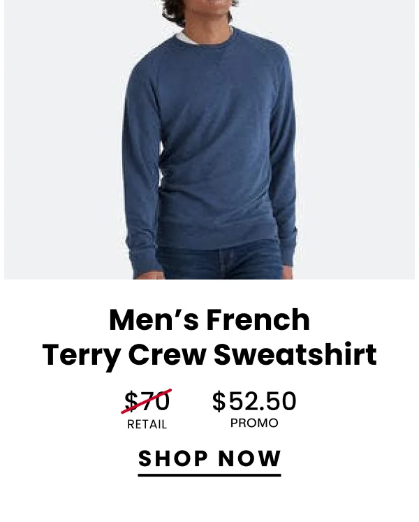 Men's French Terry Crew Sweatshirt