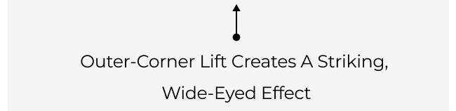 Outer-Corner Lift Creates A Striking, Wide-Eyed Effect