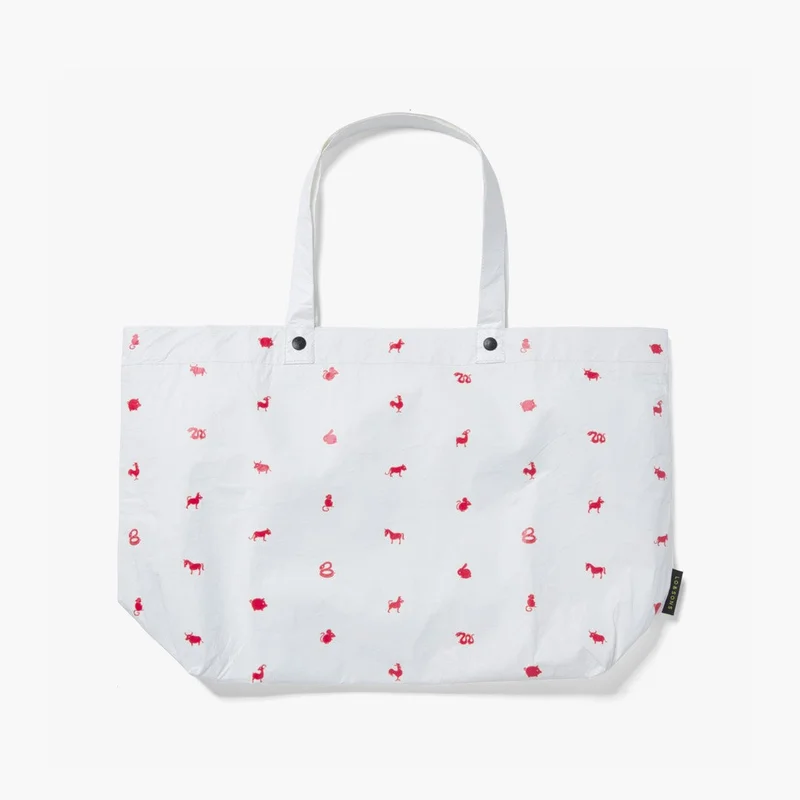 Image of Del Mar Packable Tote Large - Tyvek - White Zodiac