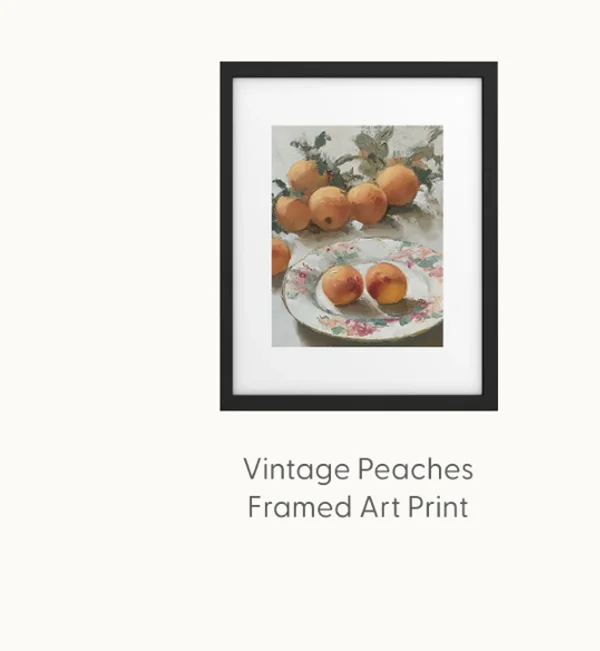 Vintage Peaches Framed Art Print