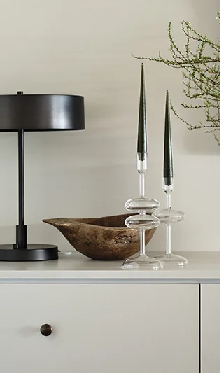 Venezia Clear Glass Taper Candle Holders